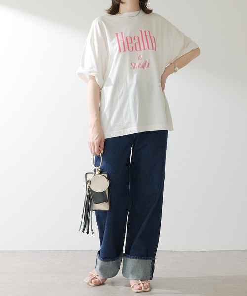 COLLAGE GALLARDAGALANTE(コラージュガリャルダガランテ)の「プリントロゴTシャツ(Tシャツ/カットソー・レディース・チャコールグレー/ホワイト・FREE)」の7枚目の写真
