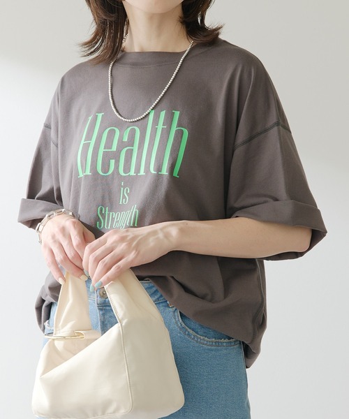 COLLAGE GALLARDAGALANTE(コラージュガリャルダガランテ)の「プリントロゴTシャツ(Tシャツ/カットソー・レディース・チャコールグレー/ホワイト・FREE)」の17枚目の写真