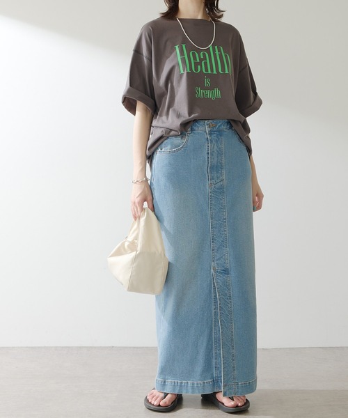 COLLAGE GALLARDAGALANTE(コラージュガリャルダガランテ)の「プリントロゴTシャツ(Tシャツ/カットソー・レディース・チャコールグレー/ホワイト・FREE)」の14枚目の写真