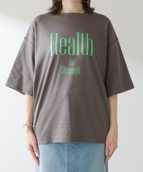 COLLAGE GALLARDAGALANTE(コラージュガリャルダガランテ)の「プリントロゴTシャツ(Tシャツ/カットソー・レディース・チャコールグレー/ホワイト・FREE)」の9枚目の写真