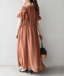 *〈手洗い可能〉シアーカルゼフリルワンピース◆