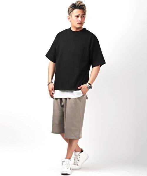 LUXSTYLE（ラグスタイル）の「ワッフルタンクトップ×ヘビーウェイトTシャツ（アンサンブル・メンズ・ホワイト×グレー/ブラック×ホワイト/ベージュ/ミント/ラベンダー・M/L/XL）」の18枚目の写真