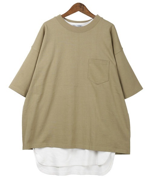 LUXSTYLE（ラグスタイル）の「ワッフルタンクトップ×ヘビーウェイトTシャツ（アンサンブル・メンズ・ホワイト×グレー/ブラック×ホワイト/ベージュ/ミント/ラベンダー・M/L/XL）」の7枚目の写真