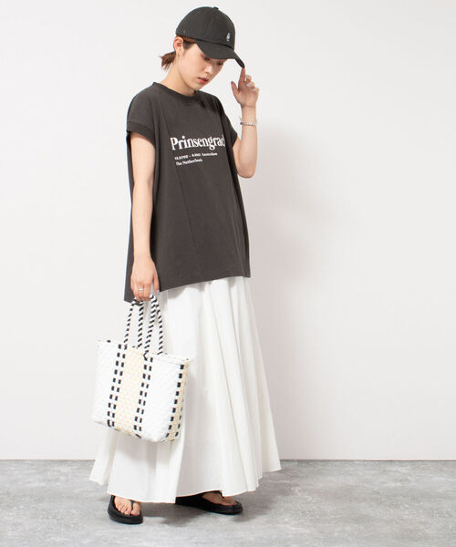 NOLLEY’S(ノーリーズ)の「◇【WEB限定】USA COTTON フレンチTシャツ(Tシャツ/カットソー・レディース・ベージュ/グリーン/オフホワイト/チャコールグレー・FREE)」の22枚目の写真