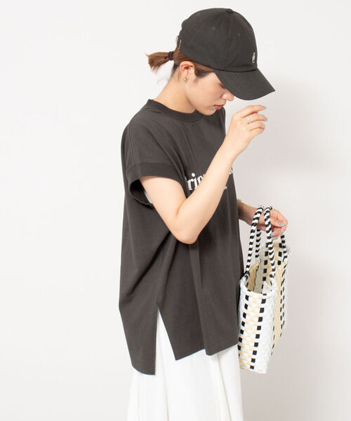 NOLLEY’S(ノーリーズ)の「◇【WEB限定】USA COTTON フレンチTシャツ(Tシャツ/カットソー・レディース・ベージュ/グリーン/オフホワイト/チャコールグレー・FREE)」の16枚目の写真