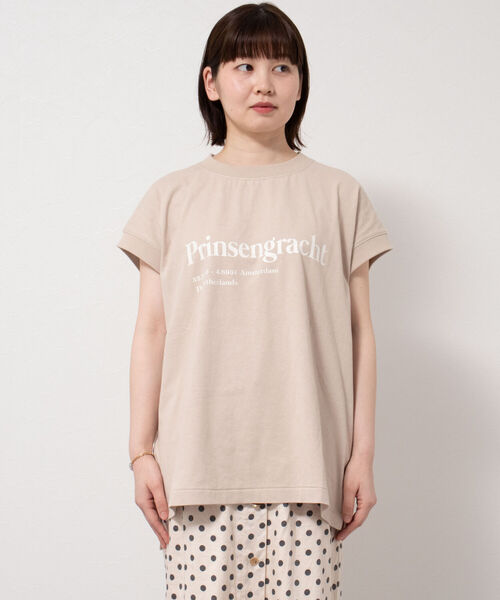 NOLLEY’S(ノーリーズ)の「◇【WEB限定】USA COTTON フレンチTシャツ(Tシャツ/カットソー・レディース・ベージュ/グリーン/オフホワイト/チャコールグレー・FREE)」の14枚目の写真