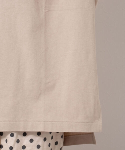 NOLLEY’S(ノーリーズ)の「◇【WEB限定】USA COTTON フレンチTシャツ(Tシャツ/カットソー・レディース・ベージュ/グリーン/オフホワイト/チャコールグレー・FREE)」の9枚目の写真