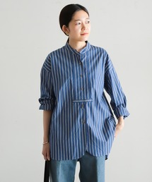 NOMBRE IMPAIR | ポプリンストライプ　ロングシャツ(シャツ/ブラウス)