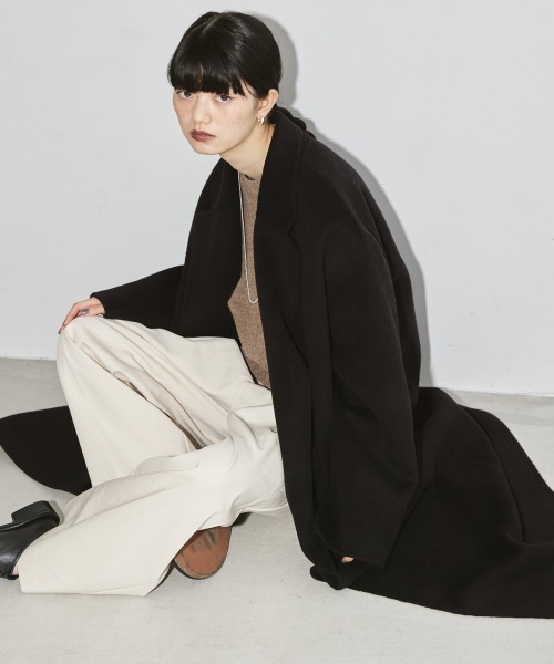 TODAYFUL（トゥデイフル）の「ウールオーバーコート（チェスターコート・レディース・ブラック/モカ/キナリ・36inch/38inch）」の19枚目の写真