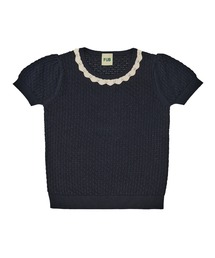 FUB（ファブ）の「FUB / パフスリーブ 透かし編みTシャツ＜140-150cm＞（Tシャツ/カットソー・キッズ）」