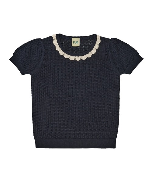 FUB / パフスリーブ 透かし編みTシャツ＜140-150cm＞