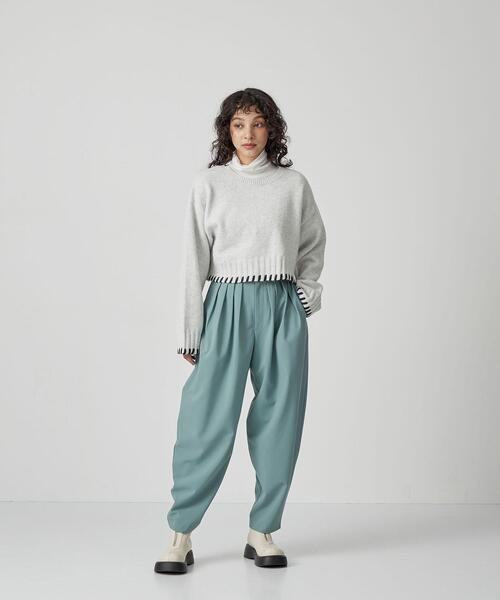 CITEN(シテン)の「<CITEN>ハイウエスト バックゴム バルーンパンツ(その他パンツ・レディース・ブラック/ターコイズブルー/クリーム・S/M)」の18枚目の写真