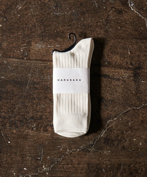 HARUSAKU CC(ハルサクシーシー)の「HARUSAKU CC : RIB Color socks/メンズ リブ カラーソックス 1足(ソックス/靴下・メンズ・オフホワイト/ブラック/ライトグレー/チャコールグレー/ブルー/ダークベージュ/オートミール/スモークグレー/グリーン/ブラウン/モスグリーン/ダークブラウン/コーラルピンク/ネイビー/モカ/イエロー/ライトグリーン/ホワイト系/カーキ/オレンジ/トップグレー/アイボリー/アッシュグレー/キャメル/ナチュラル・S/M/L)」の4枚目の写真