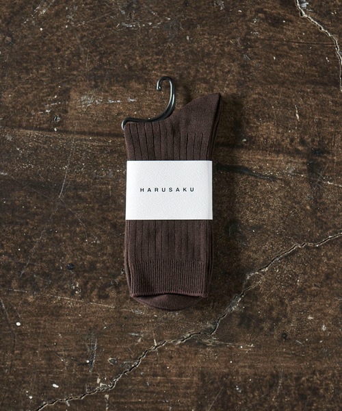 HARUSAKU CC(ハルサクシーシー)の「HARUSAKU CC : RIB Color socks/メンズ リブ カラーソックス 1足(ソックス/靴下・メンズ・オフホワイト/ブラック/ライトグレー/チャコールグレー/ブルー/ダークベージュ/オートミール/スモークグレー/グリーン/ブラウン/モスグリーン/ダークブラウン/コーラルピンク/ネイビー/モカ/イエロー/ライトグリーン/ホワイト系/カーキ/オレンジ/トップグレー/アイボリー/アッシュグレー/キャメル/ナチュラル・S/M/L)」の10枚目の写真