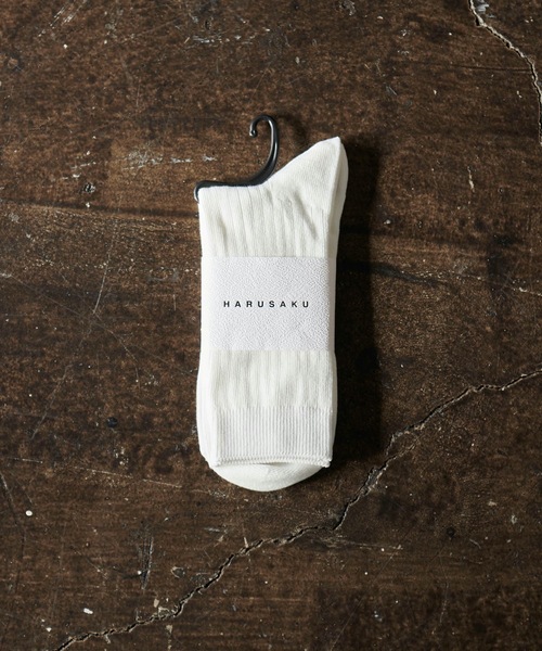 HARUSAKU CC(ハルサクシーシー)の「HARUSAKU CC : RIB Color socks/メンズ リブ カラーソックス 1足(ソックス/靴下・メンズ・オフホワイト/ブラック/ライトグレー/チャコールグレー/ブルー/ダークベージュ/オートミール/スモークグレー/グリーン/ブラウン/モスグリーン/ダークブラウン/コーラルピンク/ネイビー/モカ/イエロー/ライトグリーン/ホワイト系/カーキ/オレンジ/トップグレー/アイボリー/アッシュグレー/キャメル/ナチュラル・S/M/L)」の2枚目の写真