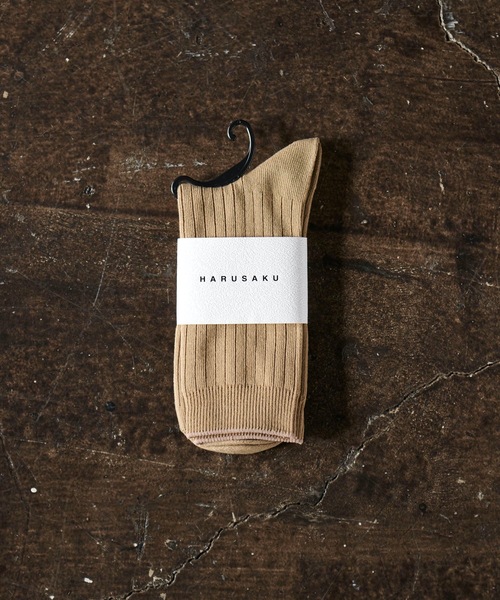 HARUSAKU CC(ハルサクシーシー)の「HARUSAKU CC : RIB Color socks/メンズ リブ カラーソックス 1足(ソックス/靴下・メンズ・オフホワイト/ブラック/ライトグレー/チャコールグレー/ブルー/ダークベージュ/オートミール/スモークグレー/グリーン/ブラウン/モスグリーン/ダークブラウン/コーラルピンク/ネイビー/モカ/イエロー/ライトグリーン/ホワイト系/カーキ/オレンジ/トップグレー/アイボリー/アッシュグレー/キャメル/ナチュラル・S/M/L)」の16枚目の写真