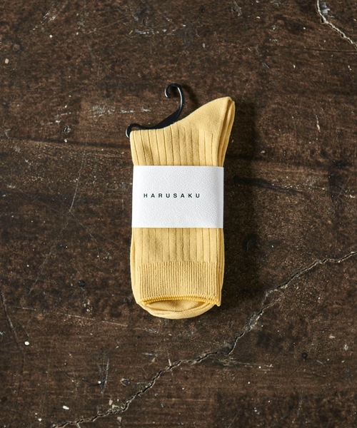 HARUSAKU CC(ハルサクシーシー)の「HARUSAKU CC : RIB Color socks/メンズ リブ カラーソックス 1足(ソックス/靴下・メンズ・オフホワイト/ブラック/ライトグレー/チャコールグレー/ブルー/ダークベージュ/オートミール/スモークグレー/グリーン/ブラウン/モスグリーン/ダークブラウン/コーラルピンク/ネイビー/モカ/イエロー/ライトグリーン/ホワイト系/カーキ/オレンジ/トップグレー/アイボリー/アッシュグレー/キャメル/ナチュラル・S/M/L)」の22枚目の写真
