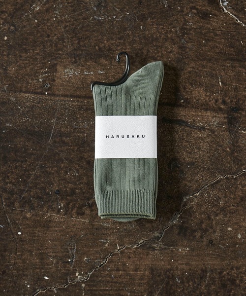 HARUSAKU CC(ハルサクシーシー)の「HARUSAKU CC : RIB Color socks/メンズ リブ カラーソックス 1足(ソックス/靴下・メンズ・オフホワイト/ブラック/ライトグレー/チャコールグレー/ブルー/ダークベージュ/オートミール/スモークグレー/グリーン/ブラウン/モスグリーン/ダークブラウン/コーラルピンク/ネイビー/モカ/イエロー/ライトグリーン/ホワイト系/カーキ/オレンジ/トップグレー/アイボリー/アッシュグレー/キャメル/ナチュラル・S/M/L)」の17枚目の写真
