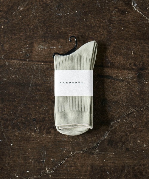 HARUSAKU CC(ハルサクシーシー)の「HARUSAKU CC : RIB Color socks/メンズ リブ カラーソックス 1足(ソックス/靴下・メンズ・オフホワイト/ブラック/ライトグレー/チャコールグレー/ブルー/ダークベージュ/オートミール/スモークグレー/グリーン/ブラウン/モスグリーン/ダークブラウン/コーラルピンク/ネイビー/モカ/イエロー/ライトグリーン/ホワイト系/カーキ/オレンジ/トップグレー/アイボリー/アッシュグレー/キャメル/ナチュラル・S/M/L)」の18枚目の写真