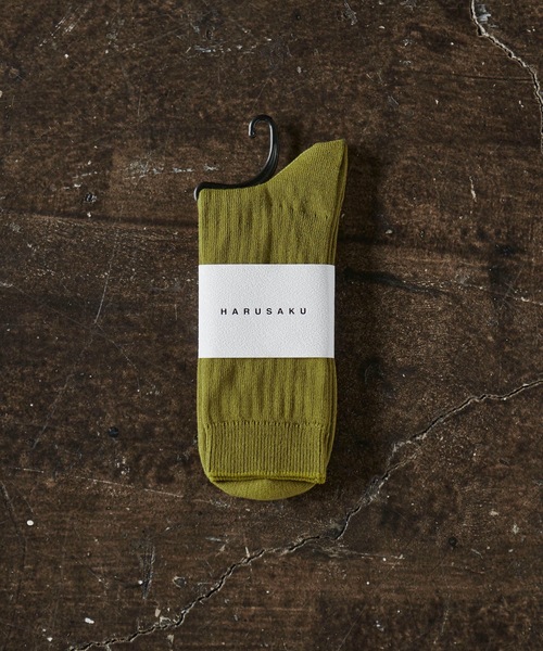 HARUSAKU CC(ハルサクシーシー)の「HARUSAKU CC : RIB Color socks/メンズ リブ カラーソックス 1足(ソックス/靴下・メンズ・オフホワイト/ブラック/ライトグレー/チャコールグレー/ブルー/ダークベージュ/オートミール/スモークグレー/グリーン/ブラウン/モスグリーン/ダークブラウン/コーラルピンク/ネイビー/モカ/イエロー/ライトグリーン/ホワイト系/カーキ/オレンジ/トップグレー/アイボリー/アッシュグレー/キャメル/ナチュラル・S/M/L)」の19枚目の写真