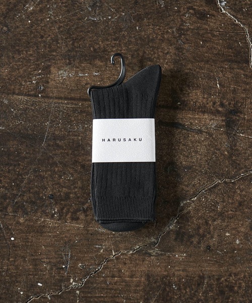 HARUSAKU CC(ハルサクシーシー)の「HARUSAKU CC : RIB Color socks/メンズ リブ カラーソックス 1足(ソックス/靴下・メンズ・オフホワイト/ブラック/ライトグレー/チャコールグレー/ブルー/ダークベージュ/オートミール/スモークグレー/グリーン/ブラウン/モスグリーン/ダークブラウン/コーラルピンク/ネイビー/モカ/イエロー/ライトグリーン/ホワイト系/カーキ/オレンジ/トップグレー/アイボリー/アッシュグレー/キャメル/ナチュラル・S/M/L)」の5枚目の写真