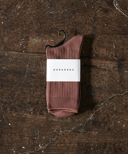 HARUSAKU CC(ハルサクシーシー)の「HARUSAKU CC : RIB Color socks/メンズ リブ カラーソックス 1足(ソックス/靴下・メンズ・オフホワイト/ブラック/ライトグレー/チャコールグレー/ブルー/ダークベージュ/オートミール/スモークグレー/グリーン/ブラウン/モスグリーン/ダークブラウン/コーラルピンク/ネイビー/モカ/イエロー/ライトグリーン/ホワイト系/カーキ/オレンジ/トップグレー/アイボリー/アッシュグレー/キャメル/ナチュラル・S/M/L)」の12枚目の写真