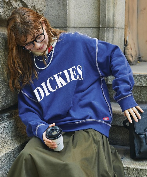 定価合計40040円 !モンキータイム ディッキーズ スウェットセットL Dickies/ディッキーズ ロゴ刺繍 ハーフジップ ルーズシルエット裏毛