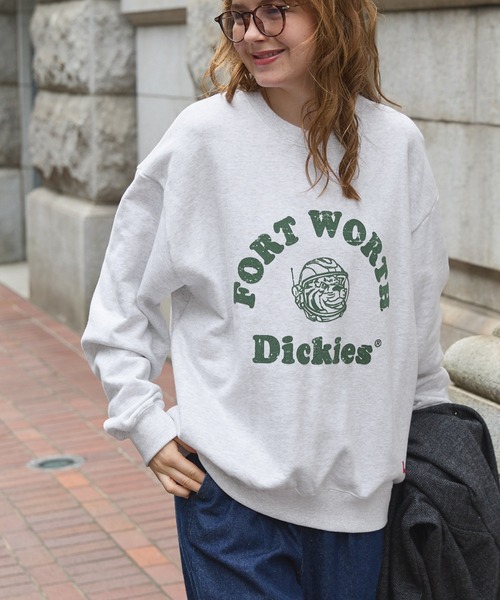 Dickies(ディッキーズ)の「Dickies/ディッキーズ 裏毛アソート ロゴ&グラフィック ルーズスウェットプルオーバー(スウェット・レディース・ホワイト/ブラック/グレー/オレンジ/ブルー/グリーン/オートミール/ホワイト系/ブラック系/ブラック系1/オレンジ系/グレー系・M/L)」の17枚目の写真