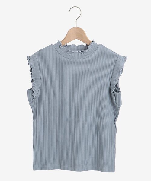 MAJESTIC LEGON（マジェスティックレゴン）の「レディメロウノースリトップス①（Tシャツ/カットソー・レディース・ブラック/オフホワイト/ブルー/ブルー系その他2・MEDIUM）」の4枚目の写真