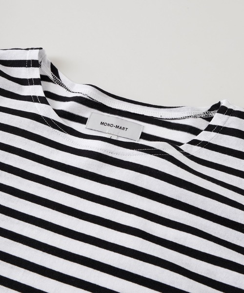 MONO-MART(モノマート)の「リラックスルーズ オリジナルボーダー ワイドオーバーL/Sカットソー(Tシャツ/カットソー・メンズ・ホワイト/ブラック/グレー・M/L)」の8枚目の写真