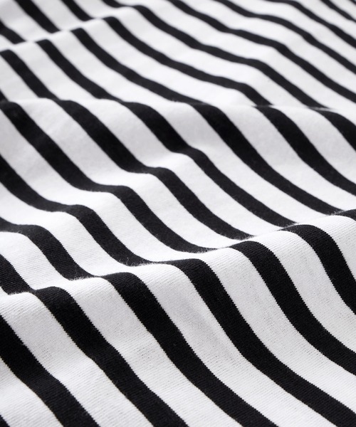 MONO-MART(モノマート)の「リラックスルーズ オリジナルボーダー ワイドオーバーL/Sカットソー(Tシャツ/カットソー・メンズ・ホワイト/ブラック/グレー・M/L)」の11枚目の写真