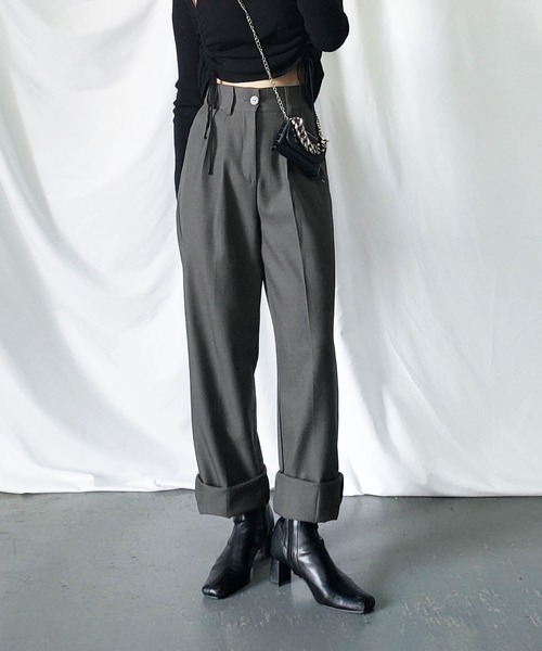 so sea  ウールタテガミパンツ セール】 ウールストレッチオックス シガレットパンツ