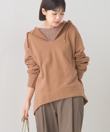 OMNES | 裏毛スウェット フロントV開き フードプルオーバー(パーカー)
