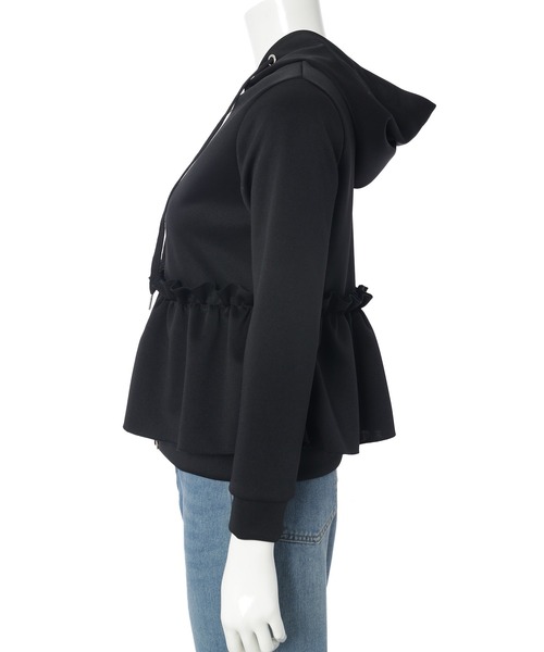 fifth（フィフス）の「ドライスウェットフリルペプラムパーカー（パーカー・レディース・ブラック/ネイビー・M）」の16枚目の写真