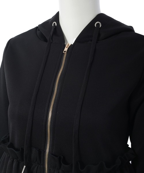 fifth（フィフス）の「ドライスウェットフリルペプラムパーカー（パーカー・レディース・ブラック/ネイビー・M）」の21枚目の写真