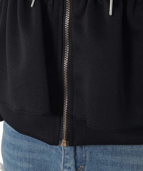 fifth（フィフス）の「ドライスウェットフリルペプラムパーカー（パーカー・レディース・ブラック/ネイビー・M）」の5枚目の写真
