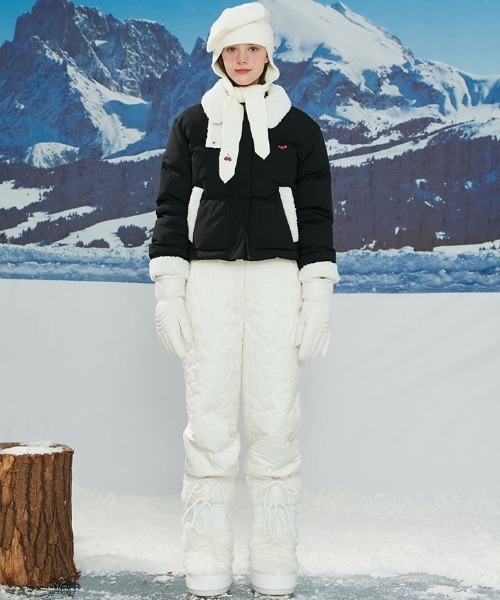 KIRSH（キルシー）の「KIRSH CHERRY FUR DOWN SHORT JACKET ファーダウンショート ジャケット（ダウンジャケット/コート・レディース・ライトグリーン/ベージュ/ブラック・ONE SIZE）」の5枚目の写真