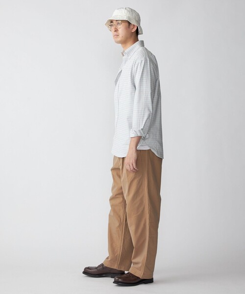 完売品　STILL BY HAND コットン ギャバジン タック ワイドパンツ SHIPS別注】STILL BY HAND: コットン ギャバジン タック ワイド