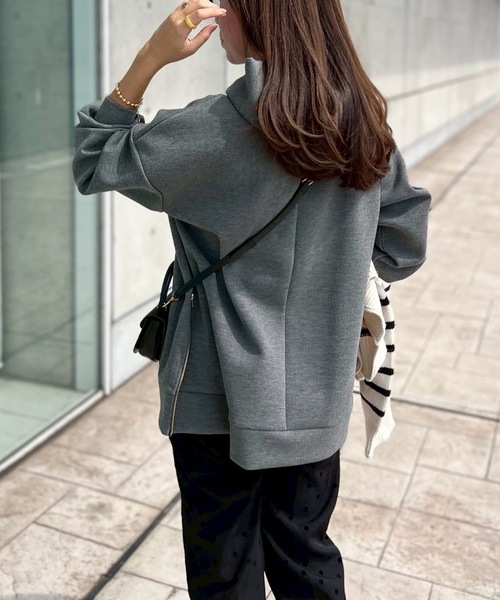 セール】【フードの立ち上がり◎】サイドジップダンボールニット