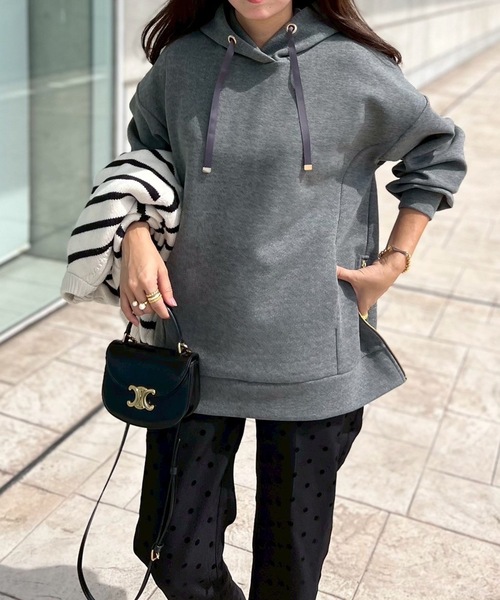 セール】【大人フーディー】サイドジップダンボールニットフーディー