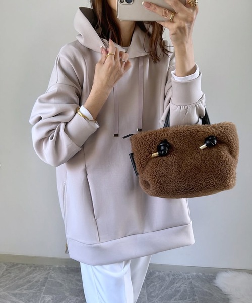 セール】【大人フーディー】サイドジップダンボールニットフーディー