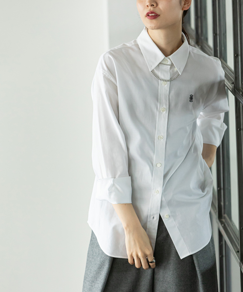 Noble（ノーブル）の「THOMAS MASONオックスフォードシャツ（シャツ/ブラウス・レディース・サックスブルー/ホワイト・FREE）」の2枚目の写真