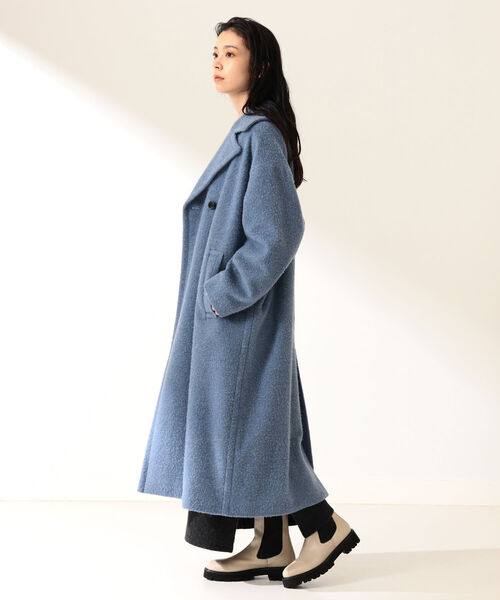 Demi-Luxe BEAMS（デミルクス ビームス）の「Demi-Luxe BEAMS / ナッピングウール ダブルブレストコート（その他アウター・レディース・ブラウン/ブルー・38/36）」の12枚目の写真
