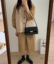 YUGA ミドル丈シンプルワンピース