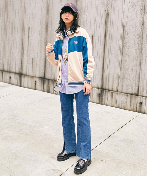 SPOC STORE(スポックストア)の「【SPOC STORE】ワンポイントロゴトラックジャケット(ジャージ・メンズ・ベージュ/ネイビー/グレー/グリーン/オレンジ/ライトグレー・S/M/L)」の17枚目の写真