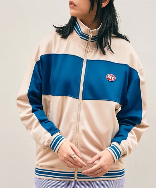 SPOC STORE(スポックストア)の「【SPOC STORE】ワンポイントロゴトラックジャケット(ジャージ・メンズ・ベージュ/ネイビー/グレー/グリーン/オレンジ/ライトグレー・S/M/L)」の16枚目の写真
