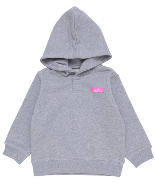 X-girl Stages（エックスガールステージス）の「STANDARD PULLOVER HOODIE(12M～3T)（パーカー・キッズ・アッシュ/レッド/グリーン/ネイビー・12M/2T/3T）」の9枚目の写真
