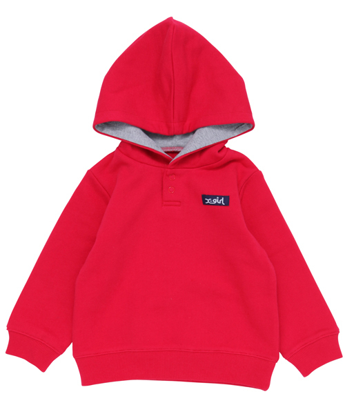 X-girl Stages（エックスガールステージス）の「STANDARD PULLOVER HOODIE(12M～3T)（パーカー・キッズ・アッシュ/レッド/グリーン/ネイビー・12M/2T/3T）」の12枚目の写真