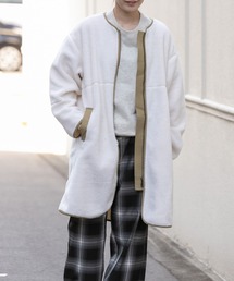 FORK&SPOON | FORK&SPOON　ボアミドルコート(ノーカラージャケット)