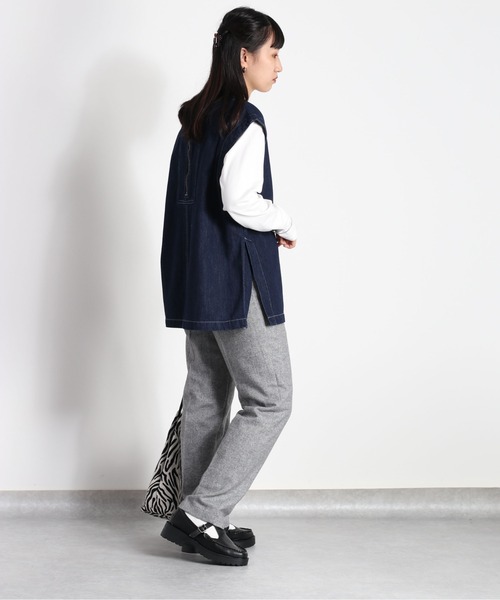 cepo（セポ）の「ハーフジップデニムベスト2WAY　2（ベスト・レディース・ネイビー/ブルー系1・M）」の20枚目の写真
